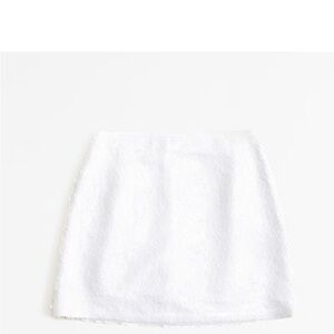 Abercrombie & Fitch White sequin skirt